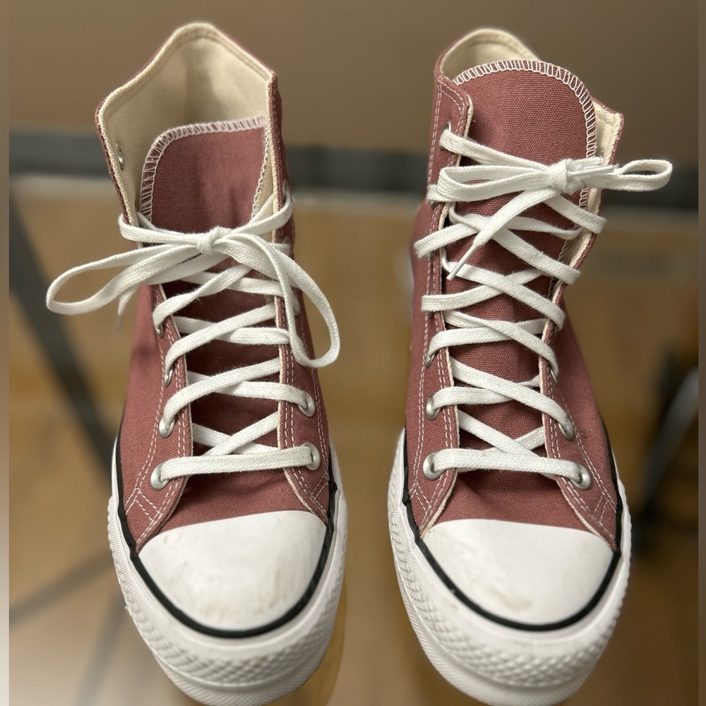 Classics Blush Chuck Taylor All ⭐️High Top Platform Sneakers from Converse.